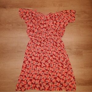 Express Red Floral Dress